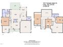 Detailed floor plan showcasing the layout of this two-story home with multiple bedrooms at 103 Temple Gate Dr, Cary, NC 27518