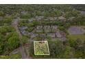 An aerial view of the property showing its location, surrounded by trees and a well-maintained neighborhood at 408 Madison Ave, Cary, NC 27513