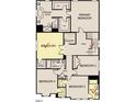 Second floor plan boasting a bonus room, primary bedroom, three secondary bedrooms, and two baths at 4311 Emeline Way # 13, Fuquay Varina, NC 27526