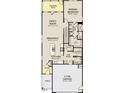Open-concept floor plan showcasing the kitchen, Gathering room, primary bedroom, and 2-car garage at 4404 Darius Ct # 41, Fuquay Varina, NC 27526