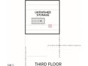 Third floor plan revealing unfinished storage space accessible by stairs at 7301 Wexford Woods Ln, Wake Forest, NC 27587