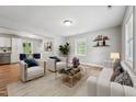 Bright living room featuring modern furniture, hardwood floors, and fresh paint, creating an inviting atmosphere at 508 Solar Dr, Raleigh, NC 27610