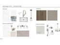 A selection of kitchen and bath fixtures, cabinets, flooring and paint for the new home at 728 Ben Ledi Ct, Raleigh, NC 27603