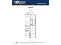 Layout featuring a 1,202 sq ft single-story home with 3 bedrooms, 2 baths, and an open living area at 123 Landon Pl, Roxboro, NC 27573