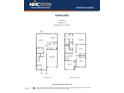 Detailed two-story floor plan showcasing 4 bedrooms and 2.5 baths, totaling 1,600 sq ft at 176 Lillian Ct, Roxboro, NC 27573
