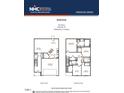 Floor plan showcasing a two-story home with 4 bedrooms, 2.5 baths and clearly marked room dimensions at 75 Landon Pl, Roxboro, NC 27573