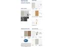 Selection of interior finishes: countertops, backsplash, flooring, paint, and hardware samples at 1805 Harrell Cove Ct # 180 Eldorado Fc, Fuquay Varina, NC 27526