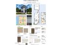 Home brochure with exterior elevation, floor plans, kitchen, bathroom and flooring samples at 14 Relaxing Way, Pittsboro, NC 27312