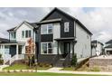 Stylish two-story home with contrasting black and gray siding, set in a beautifully landscaped community at 14 Relaxing Way, Pittsboro, NC 27312