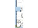 First-floor blueprint featuring study, kitchen, dining, and two-car garage at 14 Relaxing Way, Pittsboro, NC 27312
