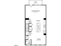 Second floor layout featuring a gathering room, kitchen, dining room, and half bath at 410 Rowe Way, Knightdale, NC 27545