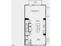 Layout of the second floor showing the kitchen, gathering room, and dining area at 418 Rowe Way, Knightdale, NC 27545