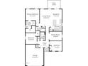 Detailed floor plan showcasing the layout of the home, including bedrooms, living spaces, and garage at 55 Boots Ridge Way, Franklinton, NC 27525