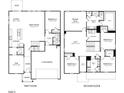 Spacious floor plan featuring an open-concept living area, a kitchen, five bedrooms, and a two car garage at 1113 Landen Creek Ln, Zebulon, NC 27597