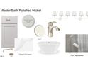 Primary bathroom boasts polished nickel fixtures and a sleek, modern design at 1217 Azalea Garden Cir, Raleigh, NC 27603