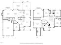 Detailed floor plan showcasing layout with living spaces, bedrooms, and garage for 212 Lusterwing Ridge Lane at 212 Listening Ridge Ln, Cary, NC 27519
