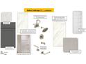 Package 13 features kitchen and bath cabinets, tile, faucets, shower, and accessories at 10542 Brookside Reserve St, Raleigh, NC 27614