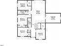 Floor plan featuring the dimensions of the second story rooms of 1104 Covered Bridge at 1104 Covered Bridge Trl, Chapel Hill, NC 27517