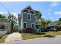 Two-story home featuring gray siding, a well-maintained lawn and a cozy front porch at 314 Gray Ave, Durham, NC 27701