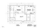 Detailed foundation diagram showcasing dimensions, plumbing, and concrete slab layout at 411 E First St, Kenly, NC 27542