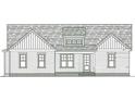 An artistic black and white rendering of the home's front exterior at 95 Autumnwood Ln, Spring Hope, NC 27882