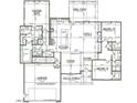 Detailed floor plan showcasing the layout of the home, including kitchen, bedrooms, garage, and Primary suite at 95 Autumnwood Ln, Spring Hope, NC 27882