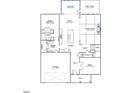 Layout of a home featuring an open-concept kitchen, Gathering room, and a two car garage at 3019 Dog Rose Dr # 168, Durham, NC 27703