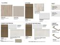 Various interior selections, including flooring, kitchen cabinets, paint colors, and bathroom finishes at 40 Wabash St, Pittsboro, NC 27312