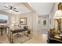 Bright office space with a modern desk, stylish decor, and ample natural light at 825 Flower Manor Dr, Wendell, NC 27591