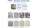 Material selections for Adams Homes including stone, siding, flooring, and countertops at 16 Decatur Dr, Fuquay Varina, NC 27526