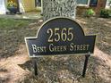 Close up of the property address: 2565 Bent Green Street at 2565 Bent Green St, Raleigh, NC 27614