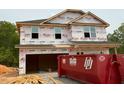 New construction featuring a framed two-story home with a garage at 45 High Hampton Way, Fuquay Varina, NC 27526