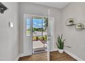 Bright and inviting foyer with wood floors, opening to a view of the front yard at 5701 Princess Curry Way, Raleigh, NC 27610