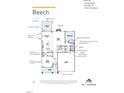 The first floor plan highlights a spacious layout with a kitchen, breakfast area, great room, and a 2-car garage at 2380 Picual Way # 28, New Hill, NC 27562