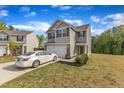 Charming two-story home with a two-car garage, neutral siding, and a well-manicured front yard at 536 Gusty Ln, Zebulon, NC 27597