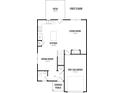 First floor plan showing the kitchen, living room, patio, dining room, one car garage, and covered porch at 268 Bluejay St, Clayton, NC 27520