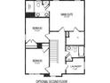 Second floor plan featuring the main suite, two bedrooms, a laundry room, and two bathrooms at 268 Bluejay St, Clayton, NC 27520