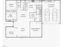 Detailed floor plan showcasing layout of living spaces, bedrooms, kitchen, garage, and sunroom with labeled dimensions at 312 Troon Village Ln, Cary, NC 27511