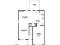 Layout of the home's first floor featuring a living room, kitchen, dining room, patio and one-car garage at 57 Goldenrod Loop, Clayton, NC 27520