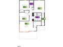 Upstairs floor plan featuring bedrooms and a loft area at 2410 Abbot Hall Dr, Raleigh, NC 27616