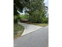 View of the home's exterior and long driveway leading to a cozy cabin surrounded by a lush green forest at 5601 Plum Nearly Ct, Raleigh, NC 27610