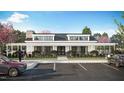 Modern clubhouse with sleek design, large windows, and inviting landscaping at 127 Vulcan St, Garner, NC 27529