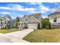 Inviting two-story home with a pristine driveway, manicured lawn, and a convenient two-car garage at 1811 Sandoval Dr, Durham, NC 27703