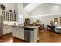 Bright kitchen with an island, stainless steel appliances, granite countertops, and an open layout at 199 Telluride Trl, Garner, NC 27529