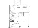 First floor plan featuring an open kitchen, Gathering room, breakfast nook, study, and a two-bay garage at 27 Spring Crest Dr # 69, Angier, NC 27501