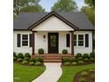 Delightful single-story house with brown trim and well-maintained landscaping at 107 E Underwood Ave, Smithfield, NC 27577