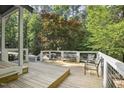 Spacious deck with ample seating, perfect for outdoor relaxation and entertaining at 101 Creekview Cir, Carrboro, NC 27510