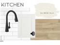Kitchen sample board featuring modern white cabinets and stainless appliances at 425 Longfellow St, Fuquay Varina, NC 27526