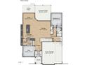 Spacious open-concept first floor featuring a kitchen, Gathering room, cafe, and two-car garage at 45 Addison Pond Ct # 11, Zebulon, NC 27597