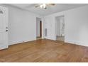 Bright living room features hardwood floors and neutral walls at 605 Dunbar St, Durham, NC 27701